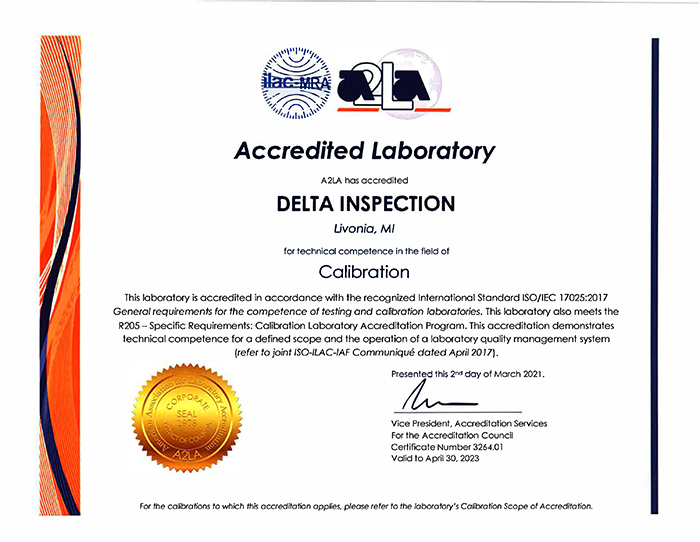 A2LA Accredited Laboratory