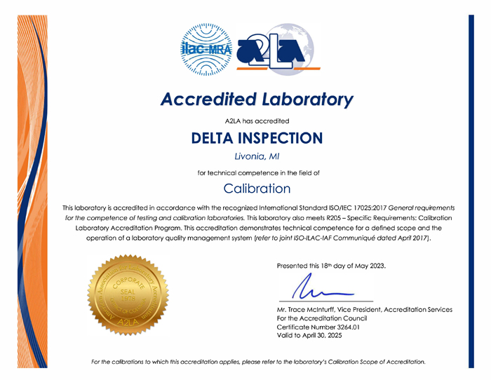 A2LA Accredited Laboratory